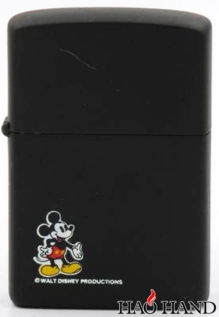 1983 prototype Zippo with small Mickey on black matte.jpg