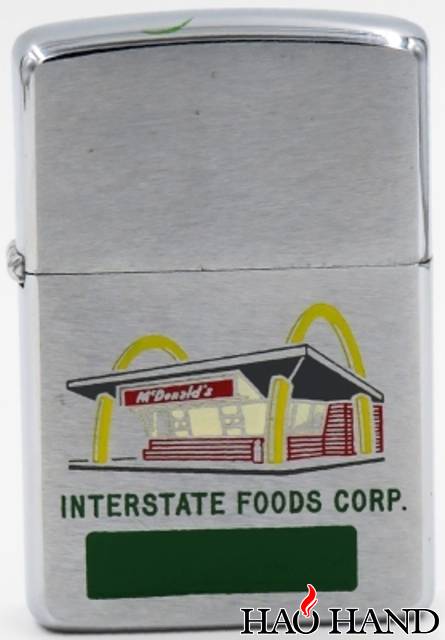 1962 Zippo for a McDonalds franchisee, Interstate Foods Corp.jpg