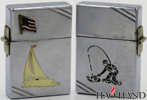 1934-35 Zippo Employee test model American flag sloop fisherman.jpg