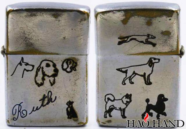 1950-51 Zippo test model for Ruth with dogs.jpg
