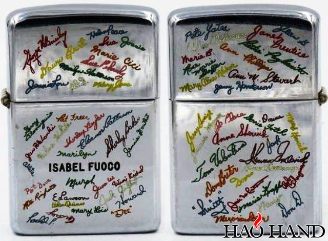 1952 Zippo employee signatures Isabel Fuoco.jpg