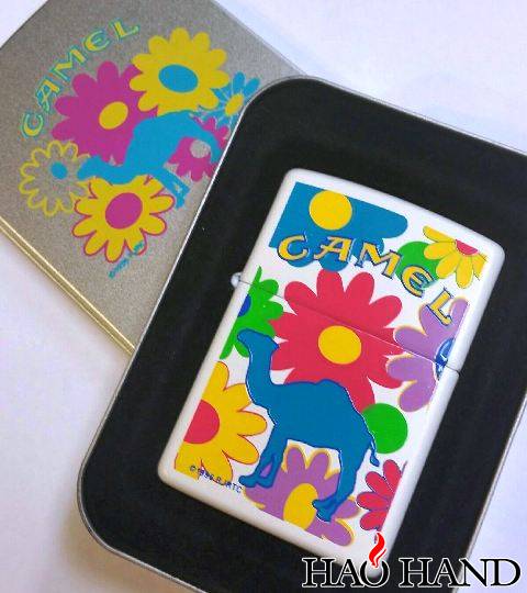 CAMEL-ZIPPO-1996-Z-189-White-MATTE-Camel-Flower-Power-RARE-MNT-IN-TIN-123148121082.jpg