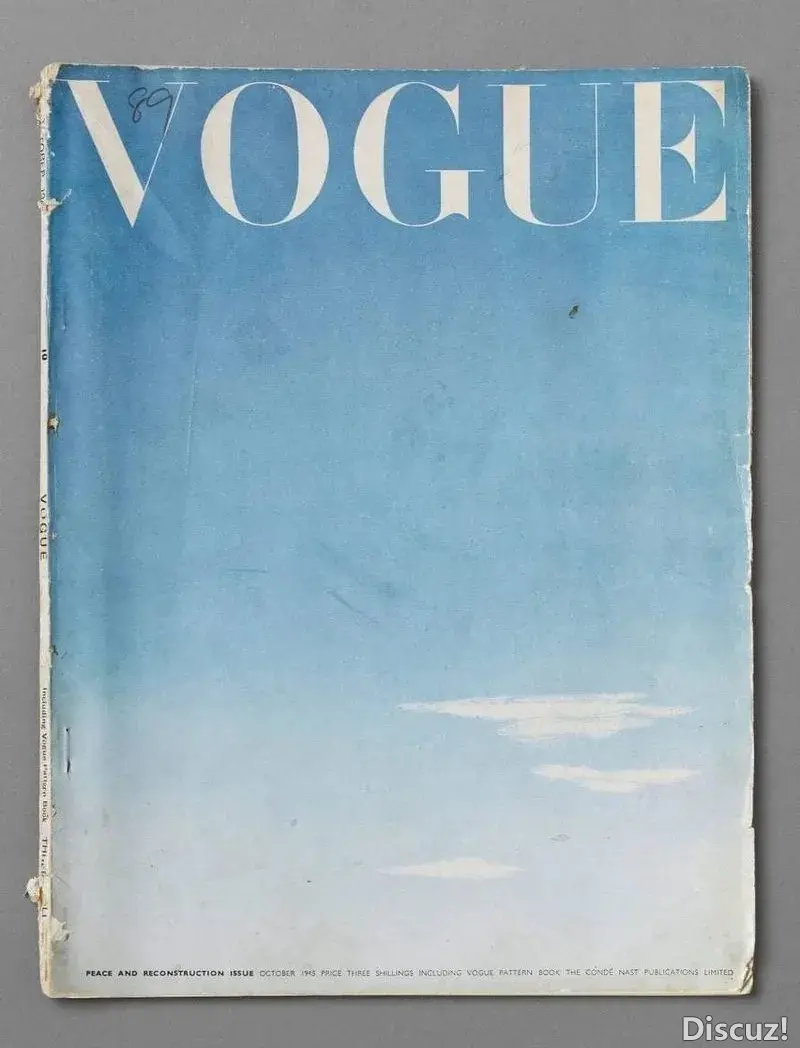 1945年10月，《Vogue》杂志封面，纪念二战结束：一片宁静的蓝天.webp